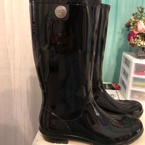 UGG black tall rain boots